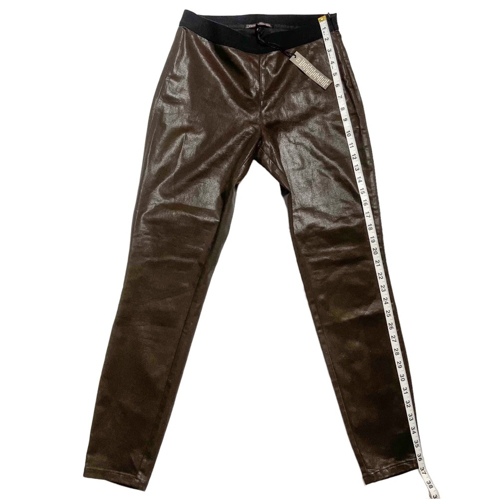 *SOLD* NEW! Victoria’s Secret Faux Leather Chocolate Brown Leggings size 6 - Picture 6 of 7
